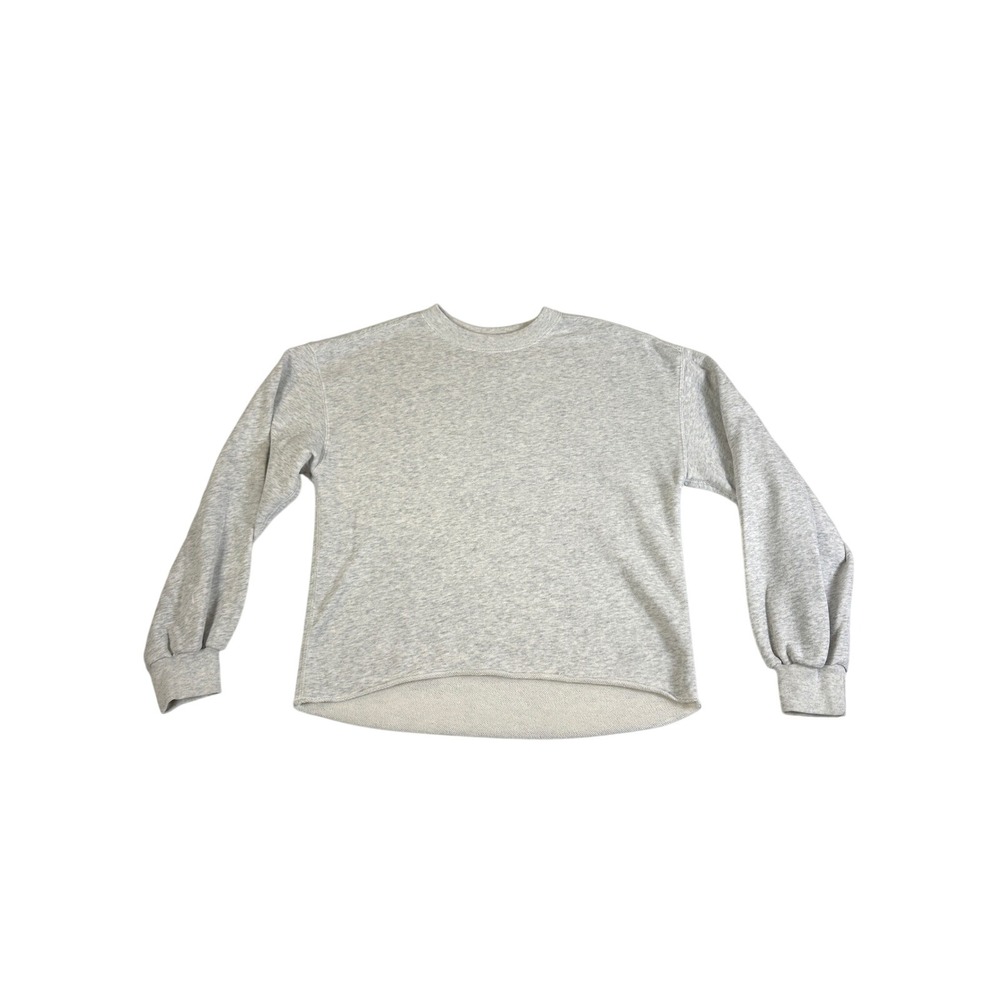 Abercrombie & Fitch Soft A&F Collection Grey‎ High Low Raw Hem Sweatshirt Small